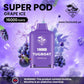 Tugboat Super 16000 Pod Cartridges Disposable Vape Grape Ice