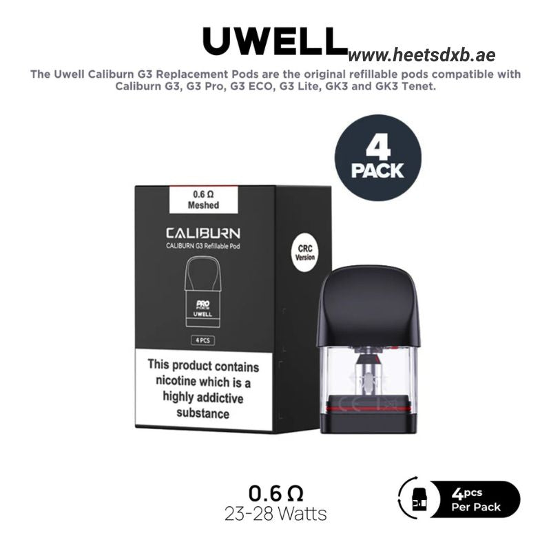UWELL Caliburn G3/G3 pro/G3 eco/G3 lite/GK3 Pods 2.5ml Pod Cartridge in Dubai  0.6Ω