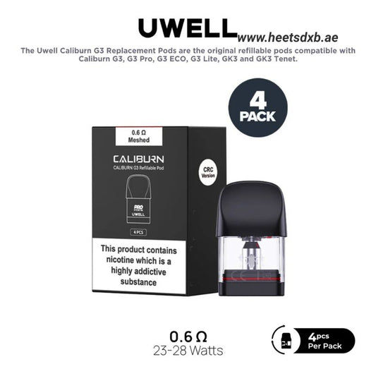 UWELL Caliburn G3/G3 pro/G3 eco/G3 lite/GK3 Pods 2.5ml Pod Cartridge in Dubai  0.6Ω