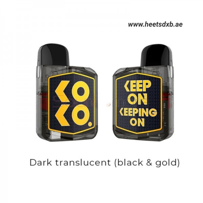 Uwell Caliburn Koko Prime Vision Kit in Dubai Dark Translucent Black & Gold