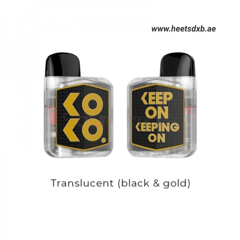 Uwell Caliburn Koko Prime Vision Kit in Dubai Translucent Black & Gold