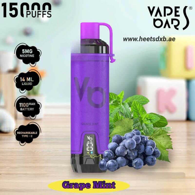 VAPES BARS Ghost Shisha 15000 Puffs Disposable Vape in Dubai Grape Mint