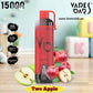 VAPES BARS Ghost Shisha 15000 Puffs Disposable Vape in Dubai Two Apple