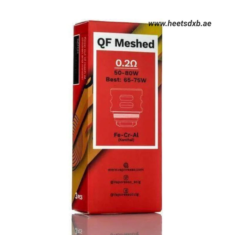 VAPORESSO QF REPLACEMENT COILS-3PC in Dubai QF MESHED 0.2 OHM
