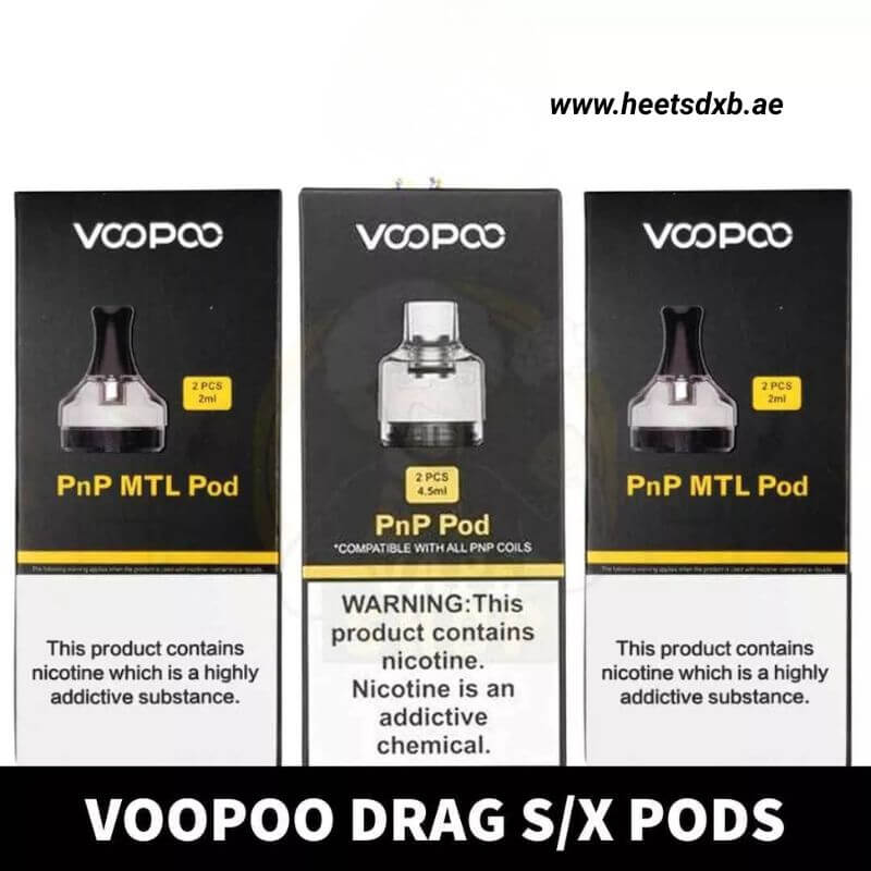 VOOPOO Drag X/S Pods 4.5ml PnP & PnP MTL Replacement Pods in Dubai