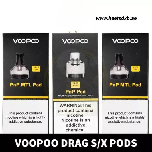 VOOPOO Drag X/S Pods 4.5ml PnP & PnP MTL Replacement Pods in Dubai
