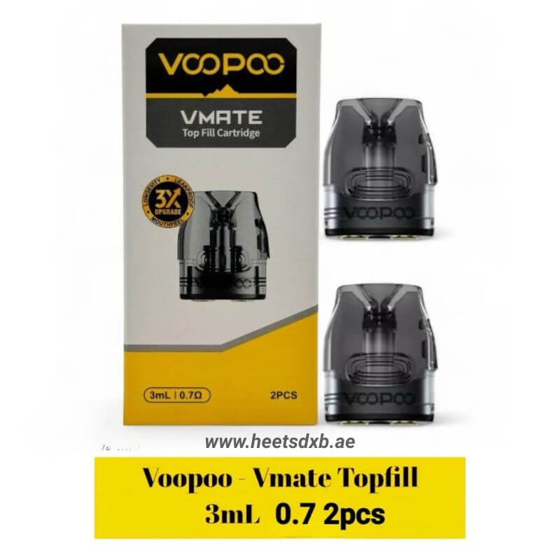 VOOPOO Vmate Pod Cartridges 2pcs Pack 0.7Ω 3ml (Top Fill MTL)