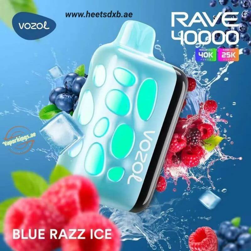 VOZOL RAVE 40000 Puffs Disposable Vape In Dubai Blue Razz Ice

