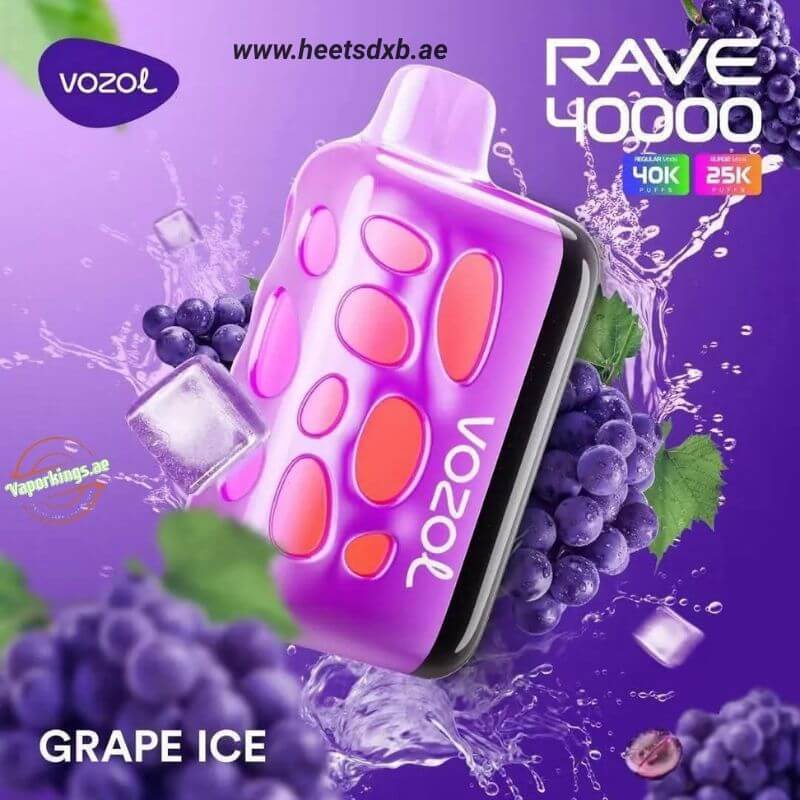 VOZOL RAVE 40000 Puffs Disposable Vape In Dubai Grape Ice
