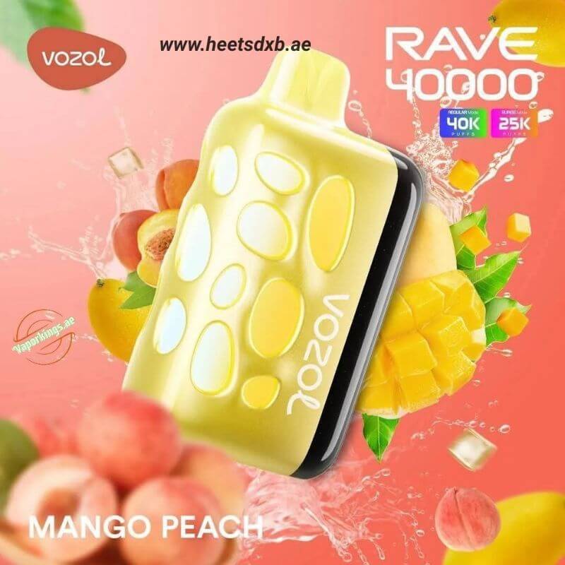 VOZOL RAVE 40000 Puffs Disposable Vape In Dubai Mango Peach
