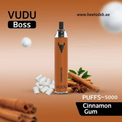 VUDU Boss 5000 Puffs 50Mg Disposable Vape In Dubai Cinnamon Gum
