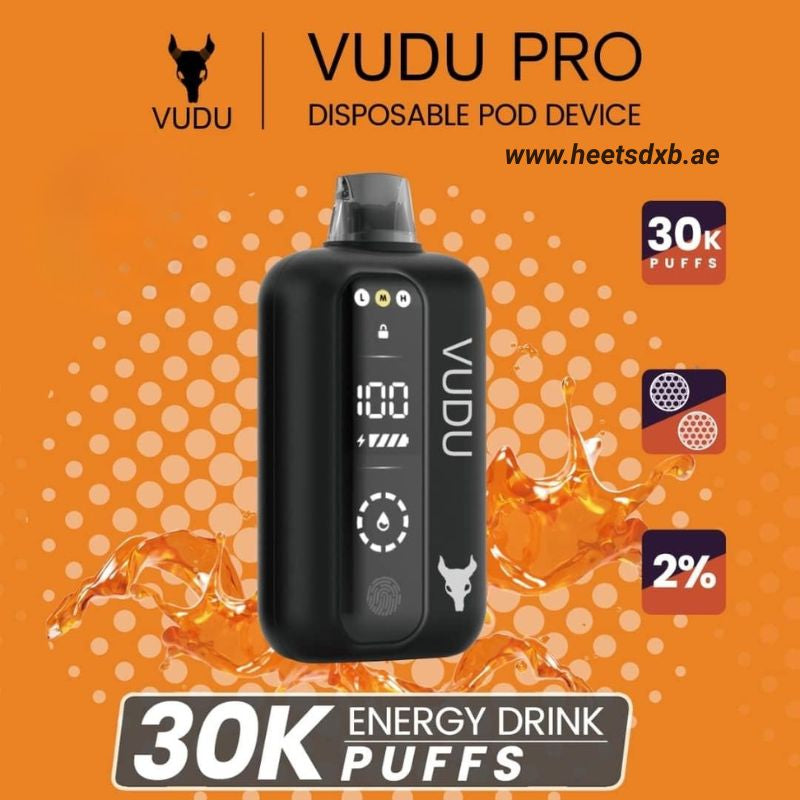 VUDU PRO 30000 Puffs 20MG Nicotine in Dubai Energy Drink

