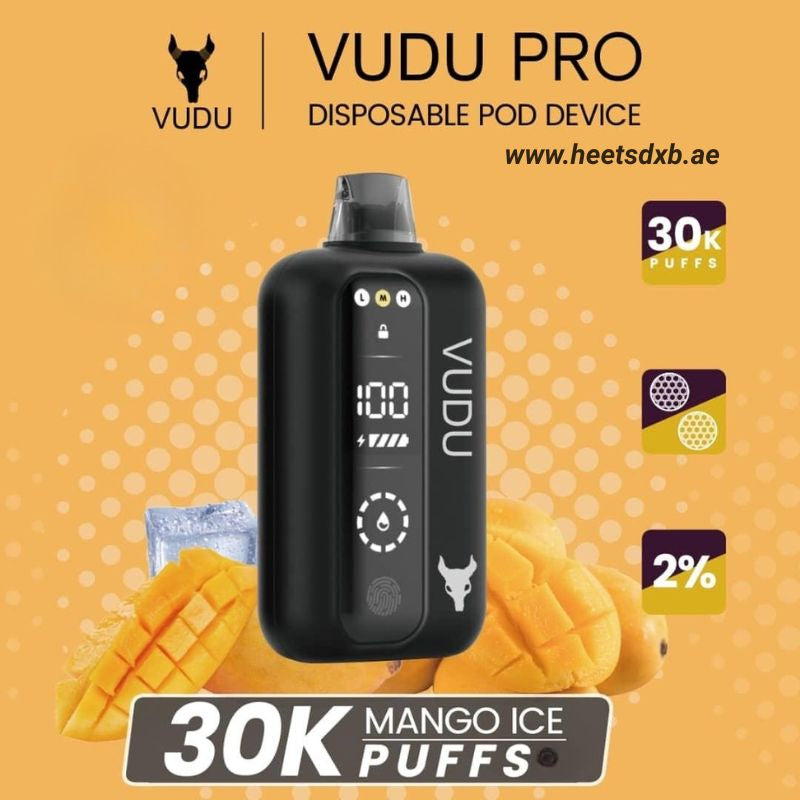 VUDU PRO 30000 Puffs 20MG Nicotine in Dubai Mango Ice
