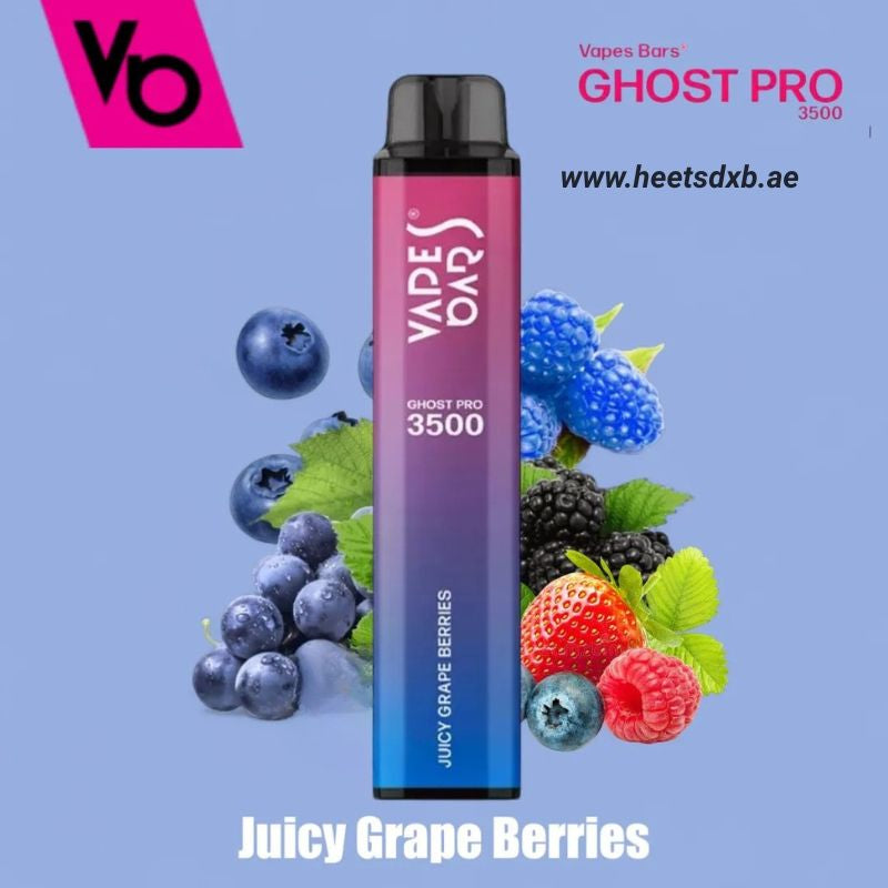 Vapes Bars Ghost Pro 3500 Puff Disposable Vape in Dubai Juicy Grape Berries
