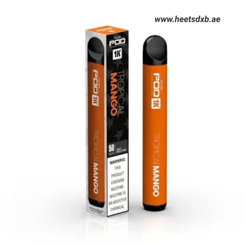 Vgod Pod 1k 1500 Puffs 20MG nicotine Disposable Vape Tropical Mango