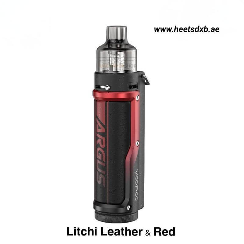 Voopoo Argus 40w 1500mAh Pod System In Dubai Litchi Leather & Red 