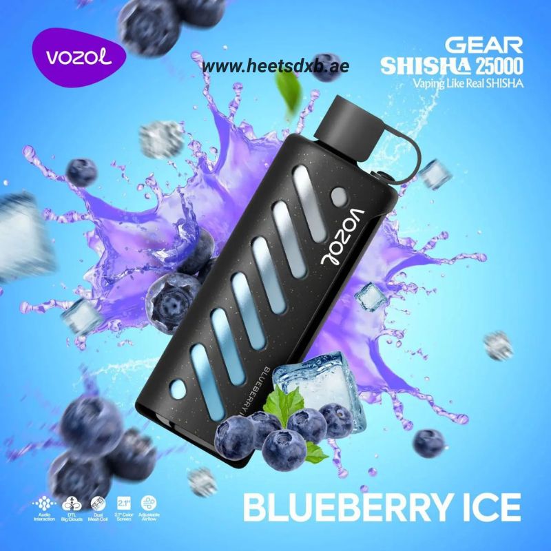 Vozol Gear Shisha 25000 Puffs Disposable Vape In Dubai Blueberry Ice
