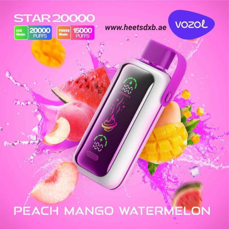 Vozol Star 20000 Puffs Disposable Vape In Dubai Peach Mango Watermelon
