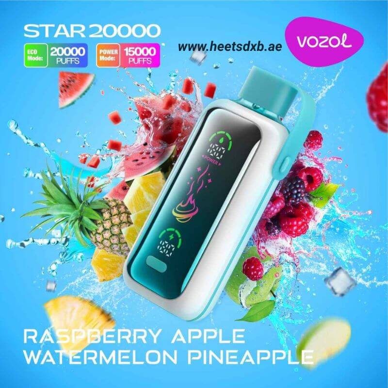 Vozol Star 20000 Puffs Disposable Vape In Dubai Raspberry Apple Watermelon Pineapple

