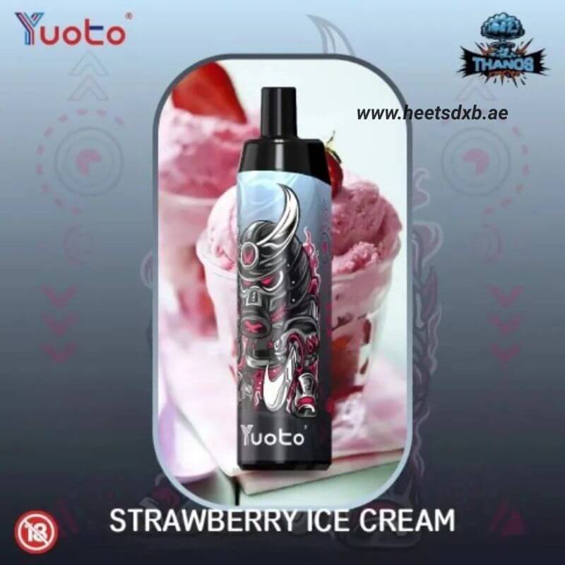 Yuoto Thanos 5000 Puffs Disposable Vape in Dubai Strawberry ice cream
