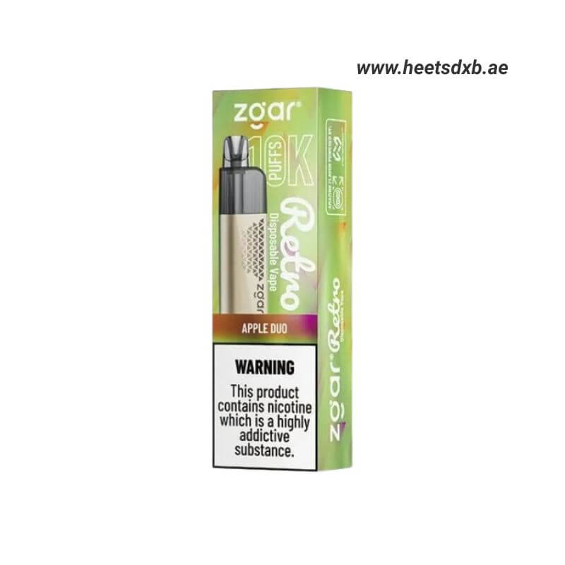 ZGAR Retro 10000 Puffs 5%(50mg) Nicotine in Dubai APPLE DUO
