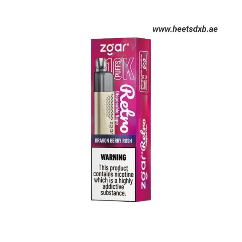 ZGAR Retro 10000 Puffs 5%(50mg) Nicotine in Dubai DRAGON BERRY RUSH

