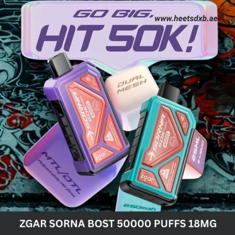 ZGAR Sorna Boost 50000 Puffs 18mg Nicotine in Dubai 
