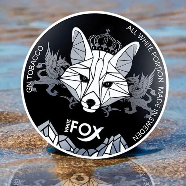 White fox nicotine pouches Black edition made in Sweden(10 in 1 rolls)