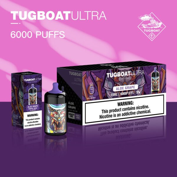 Tugboat ultra 6k puff 5%NICOTINE (10 IN 1 BOX)