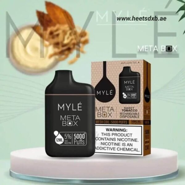 Myle Meta Box 2% & 5% nicotine 5000 Puffs rechargeable Disposable Vape in Dubai