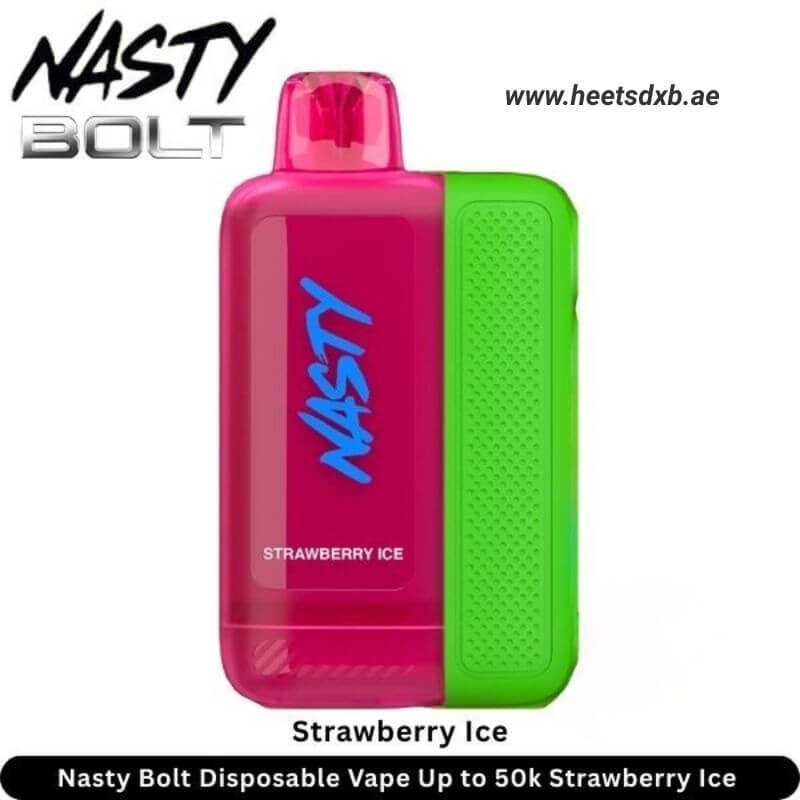 NastyBolt50000Puffs50MGNicotineDisposableVapeStrawberryIce.jpg Nasty Bolt 50000 Puffs 50MG Nicotine Disposable Vape In Dubai - Image 1