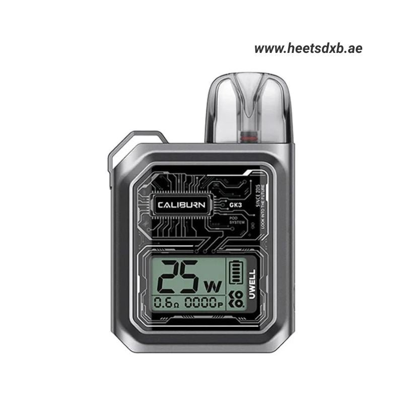 UWELLCaliburnGK3Kit25WPodSysteminDubaiSilver.jpg UWELL Caliburn GK3 Kit 25W Pod System in Dubai - Image 1