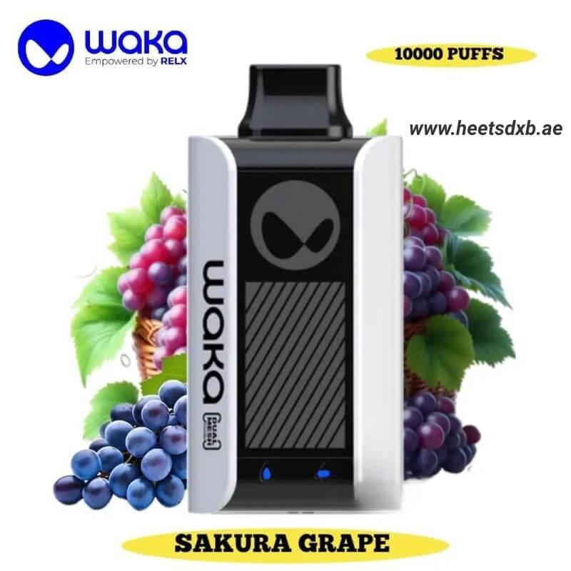 WAKASopro10000PuffDisposableVapeSakuraGrape.jpg WAKA Sopro 10000 Puff Disposable Vape in Dubai - Image 1